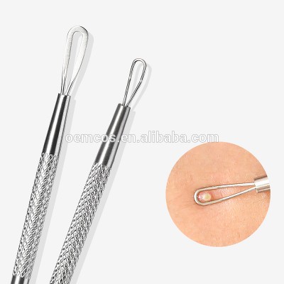 Portable Professional Stainless Steel Remove Blackheads Tweezers Picking Acne Needle Squeeze Acne Extractor Pins Tools Remover